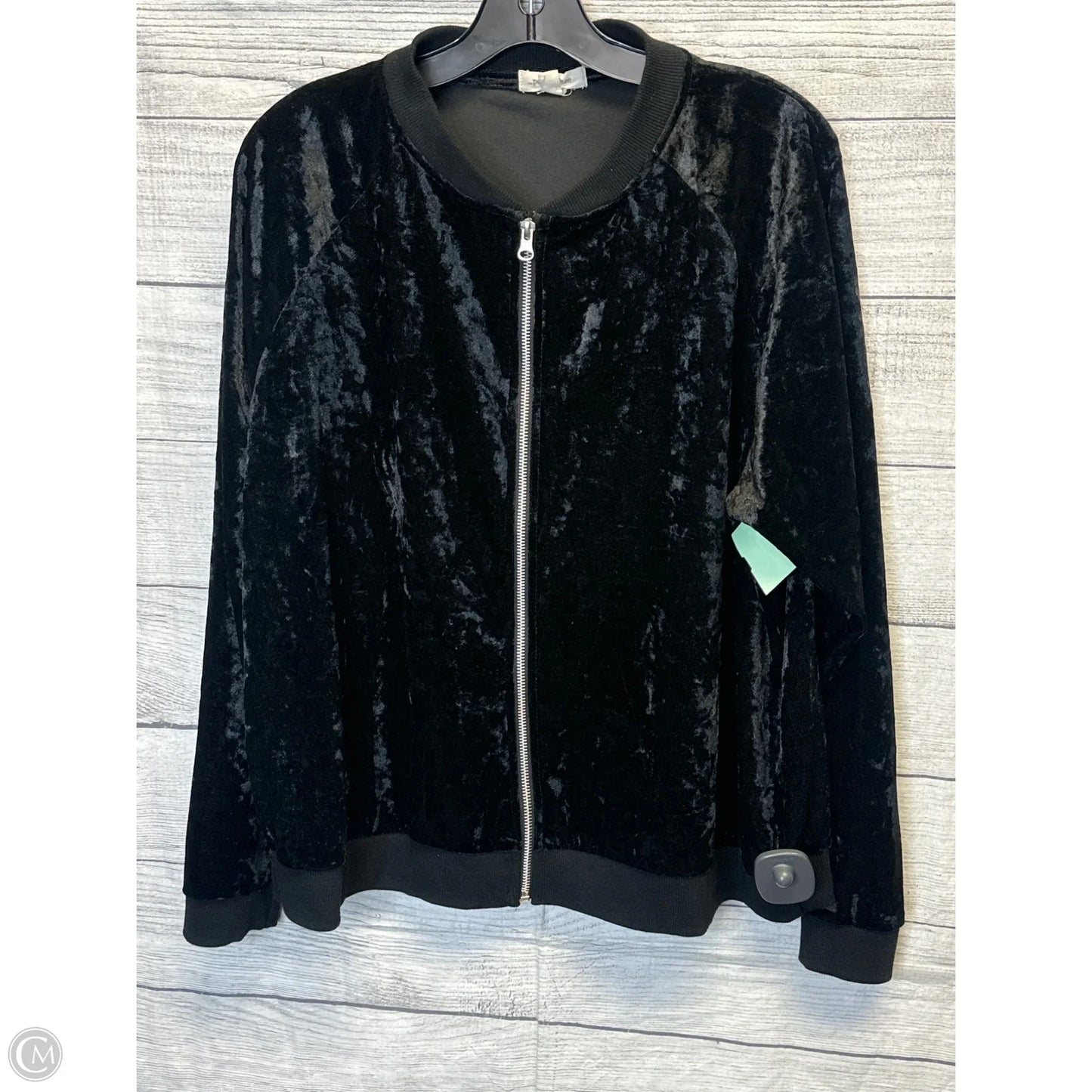 Jacket Faux Fur & Sherpa By Cmf In Black, Size: 1x