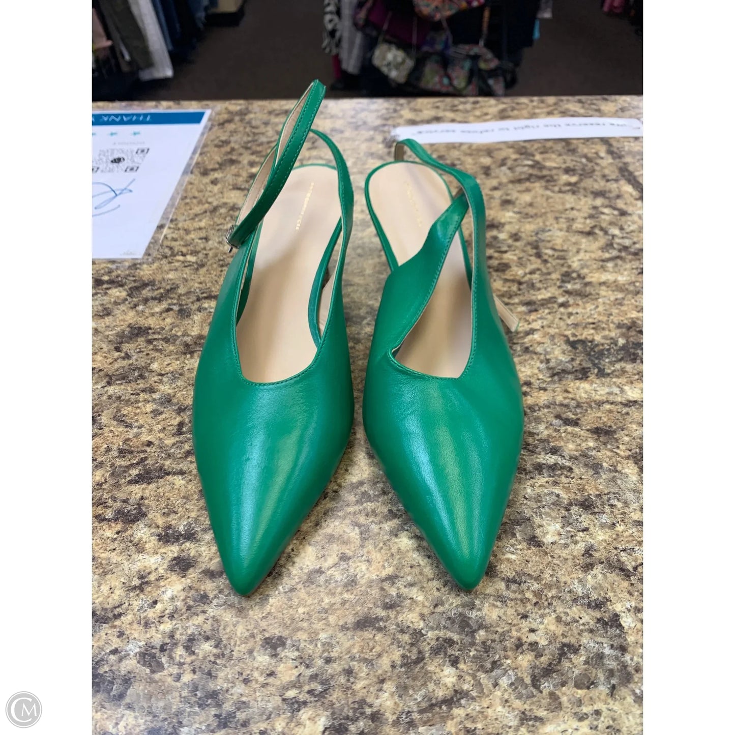 Shoes Heels Kitten By Anthropologie In Green, Size: 8