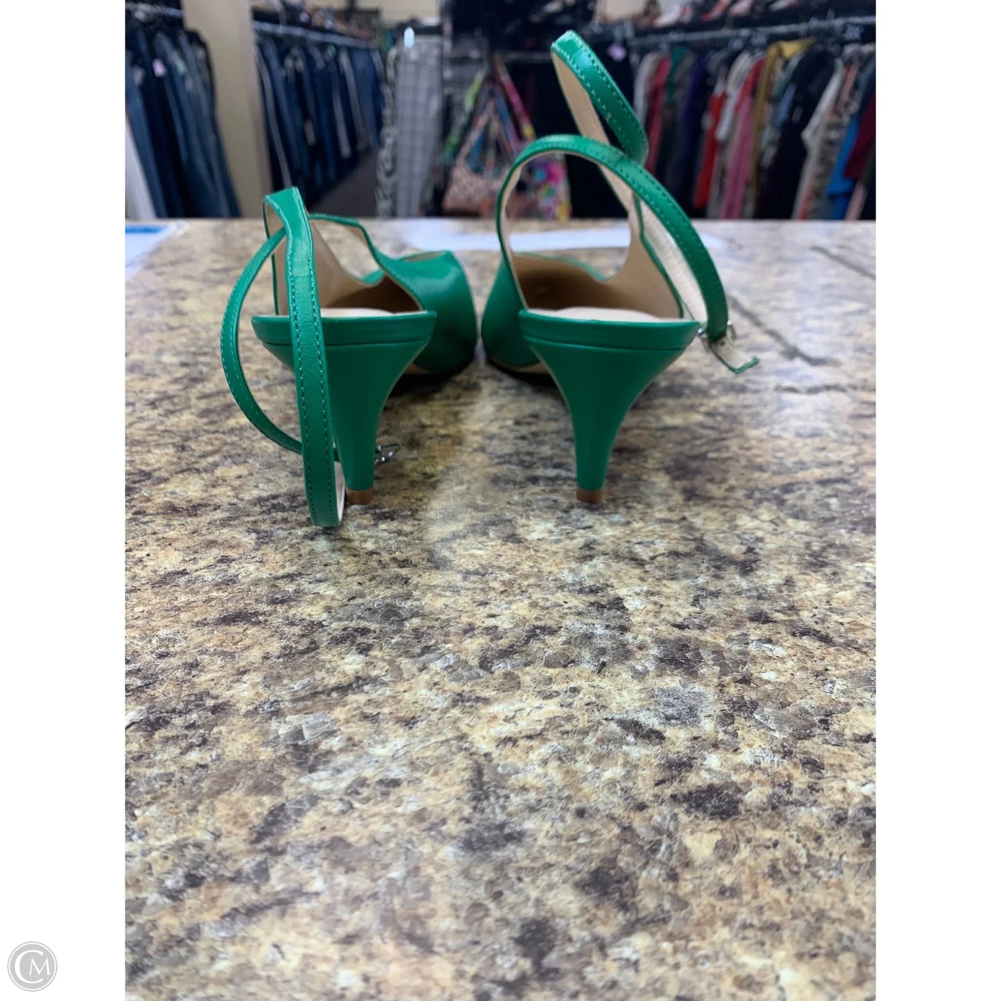 Shoes Heels Kitten By Anthropologie In Green, Size: 8