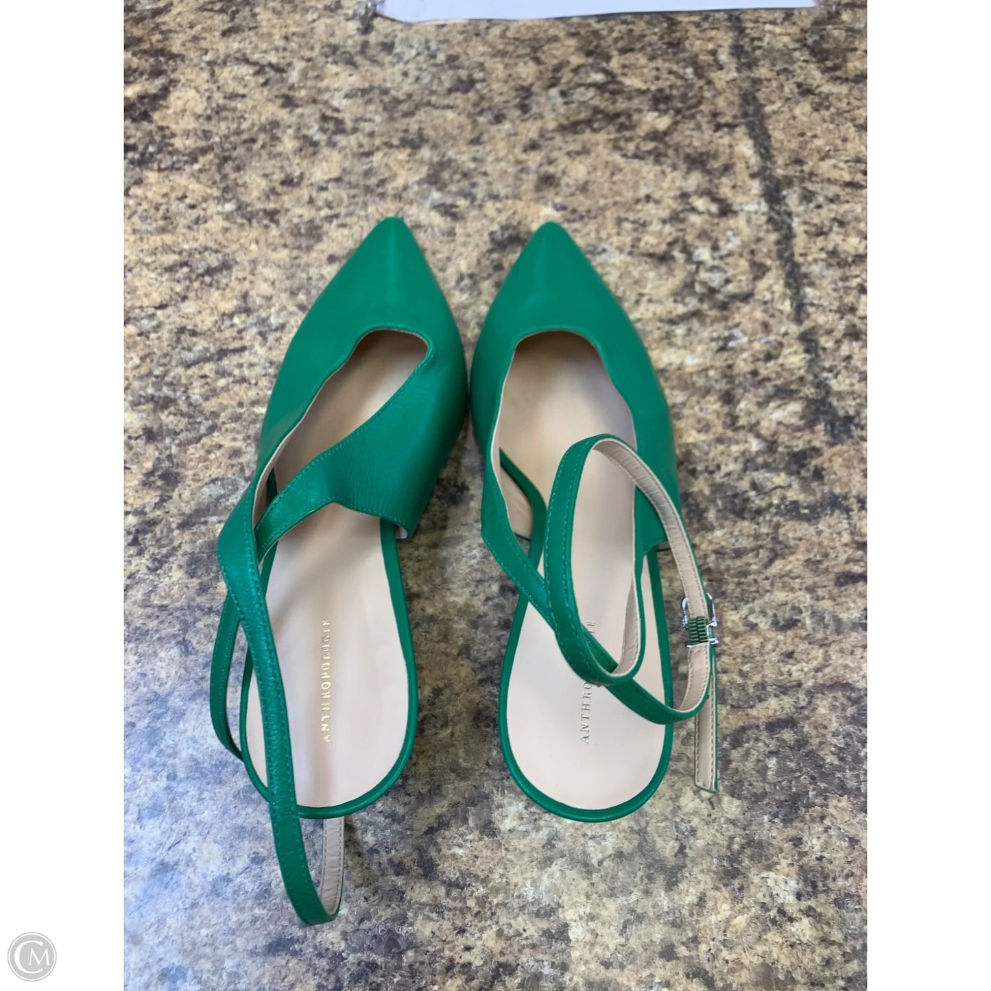 Shoes Heels Kitten By Anthropologie In Green, Size: 8