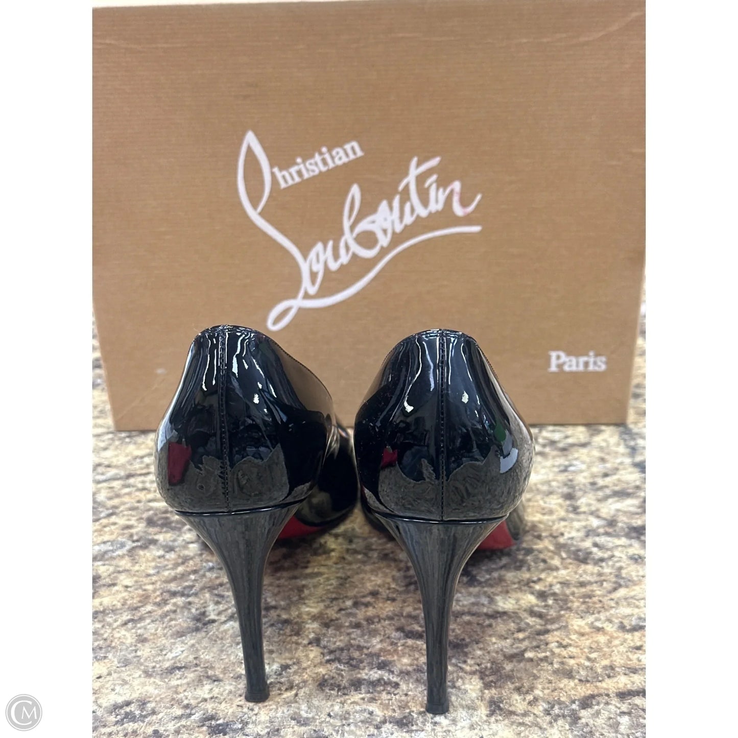 Shoes Luxury Designer By Christian Louboutin In Black, Size: 9