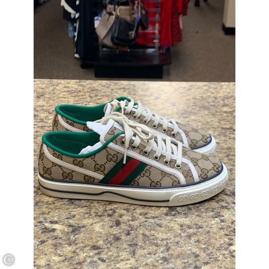 Shoes Luxury Designer By Gucci In Beige, Size: 8