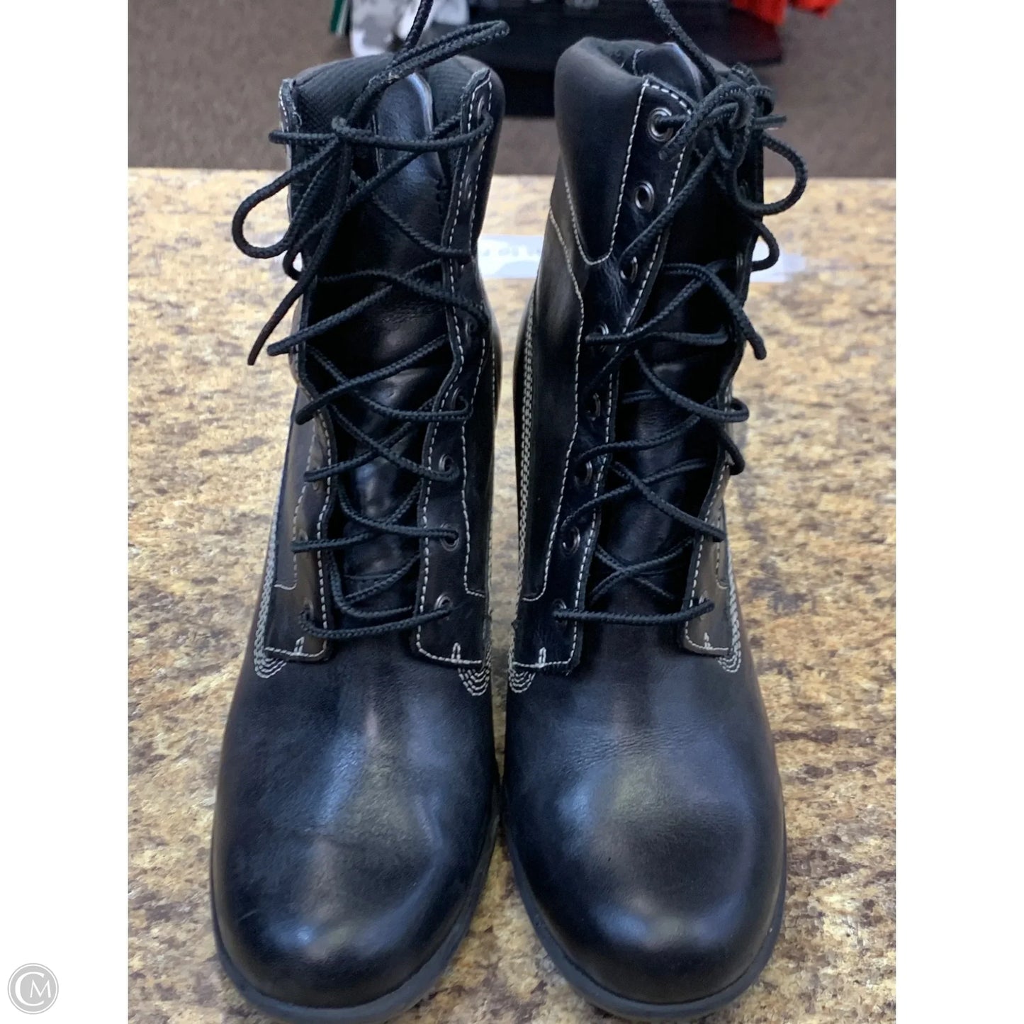 Boots Ankle Heels By Timberland In Black, Size: 7.5