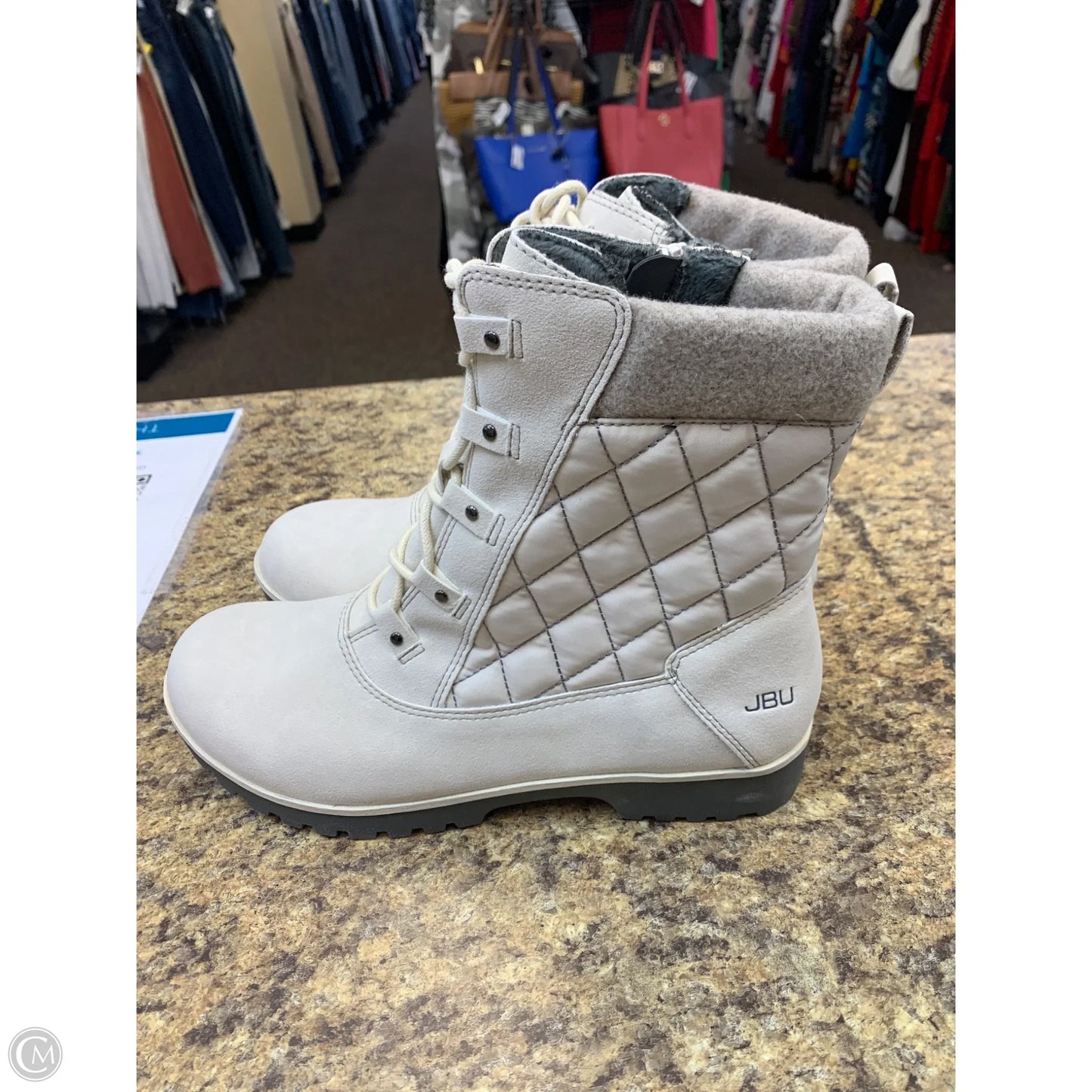 Boots Ankle Heels By Jambu In Ivory, Size: 9