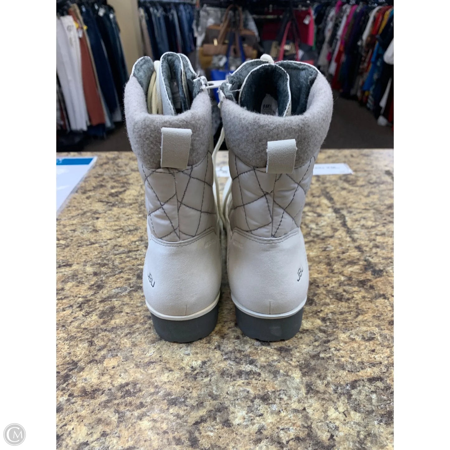 Boots Ankle Heels By Jambu In Ivory, Size: 9