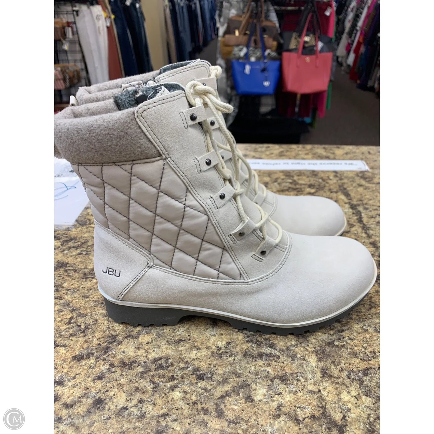 Boots Ankle Heels By Jambu In Ivory, Size: 9