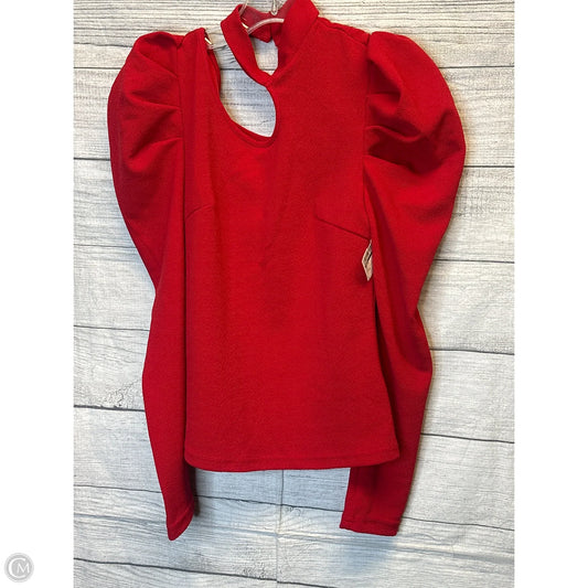 Top Long Sleeve By Shein In Red, Size: Xs