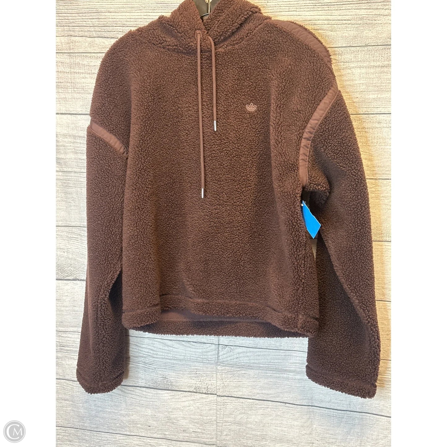 Athletic Sweatshirt Hoodie By Adidas In Brown, Size: Xs
