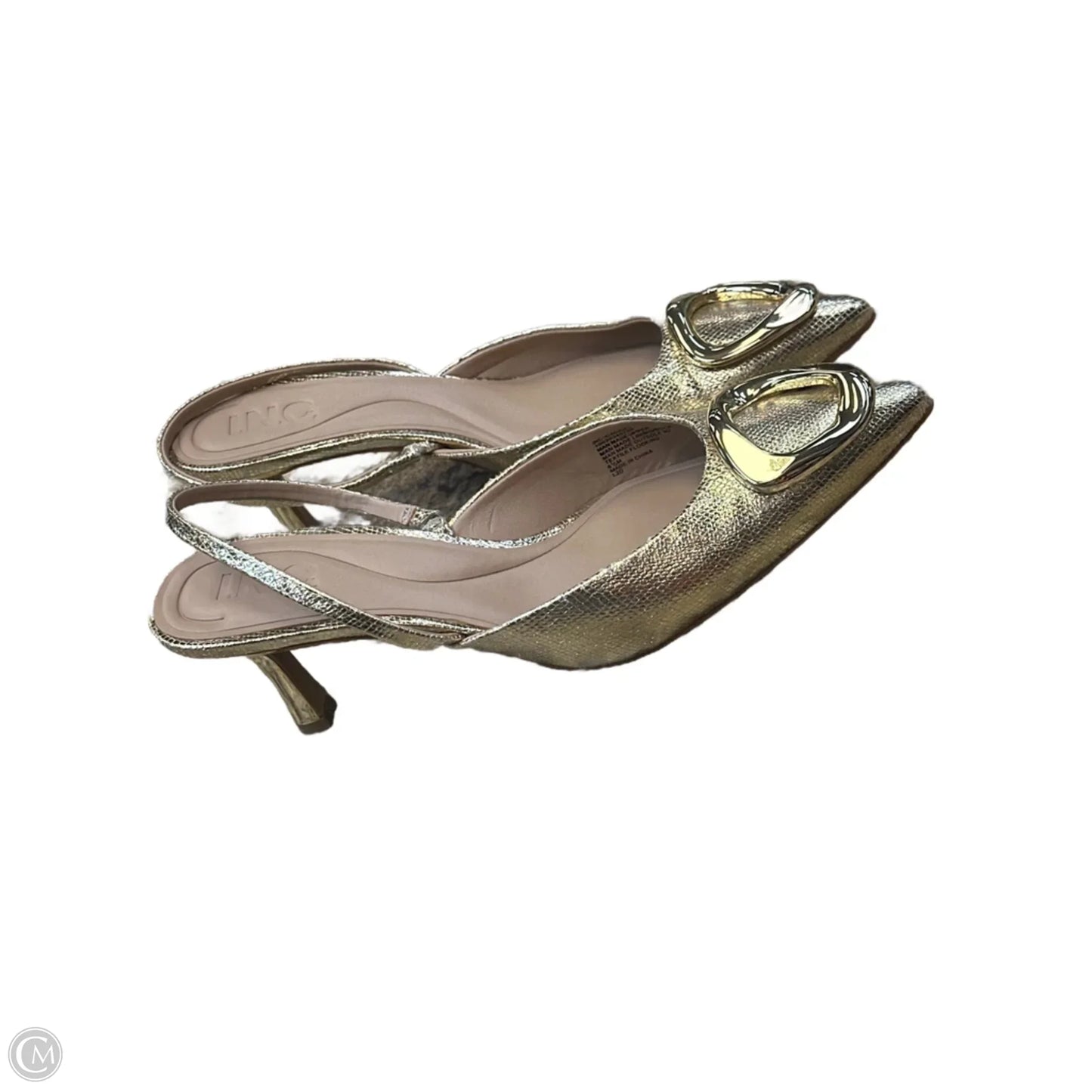 Shoes Heels Kitten By Inc In Gold, Size: 6.5