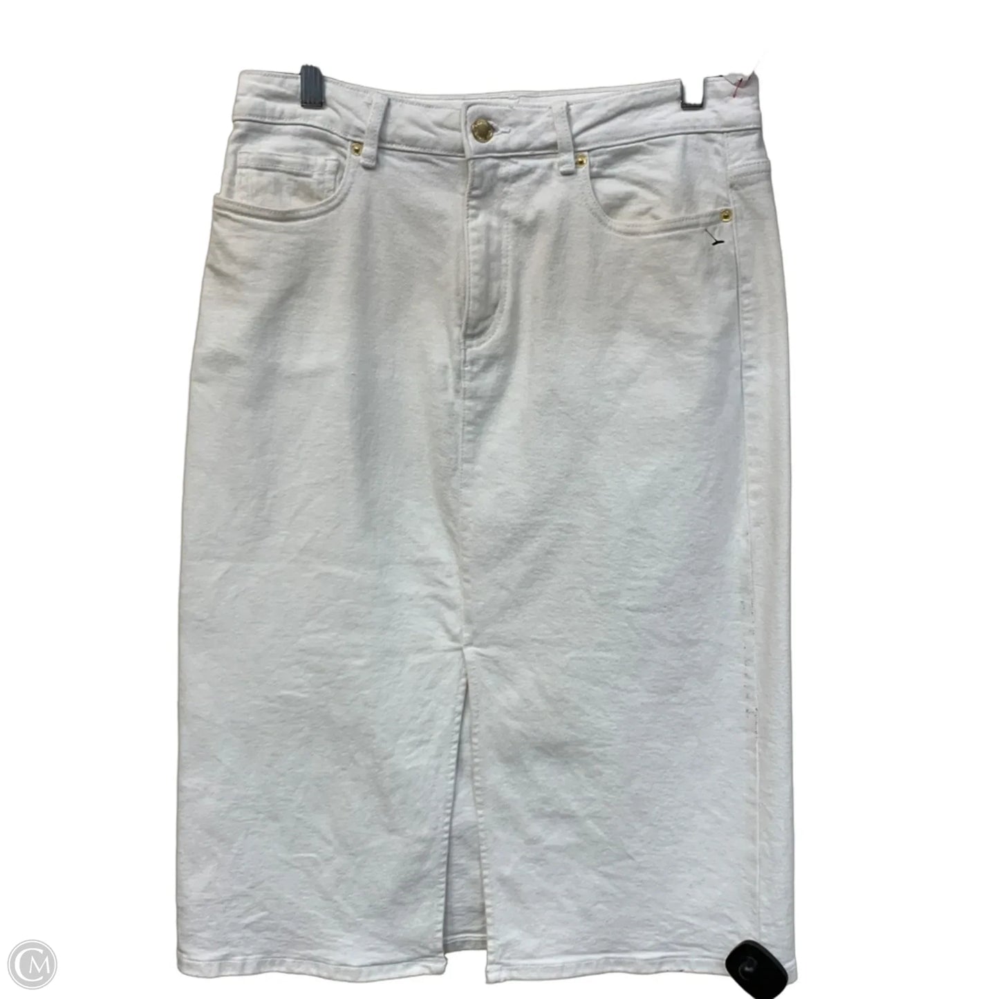 Skirt Maxi By Michael By Michael Kors In White Denim, Size: 8