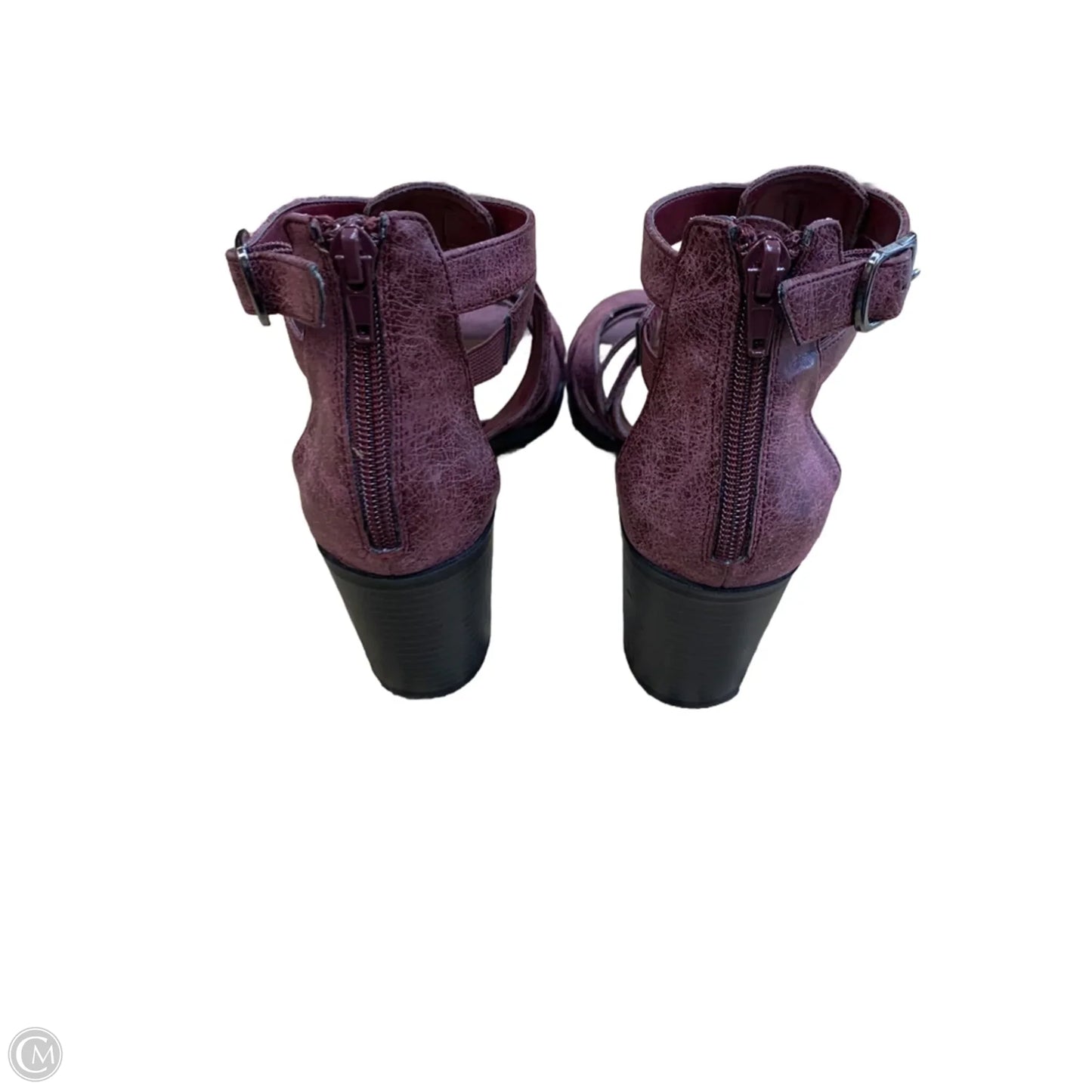 Sandals Heels Block By Dollhouse In Purple, Size: 8