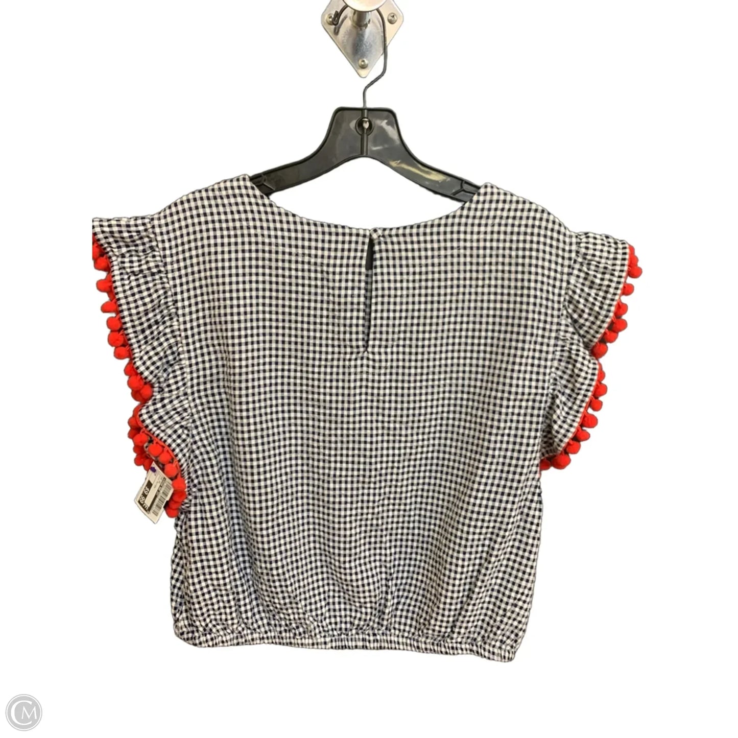 Top Short Sleeve By Crown And Ivy In Plaid Pattern, Size: M