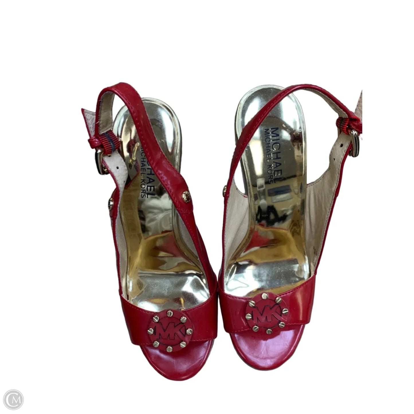 Sandals Heels Wedge By Michael By Michael Kors In Red, Size: 9