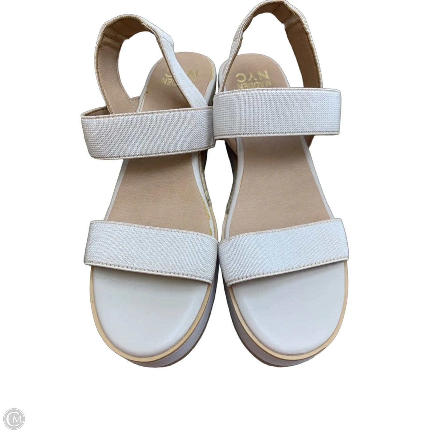 Sandals Heels Wedge By Madden Nyc In Cream, Size: 9.5