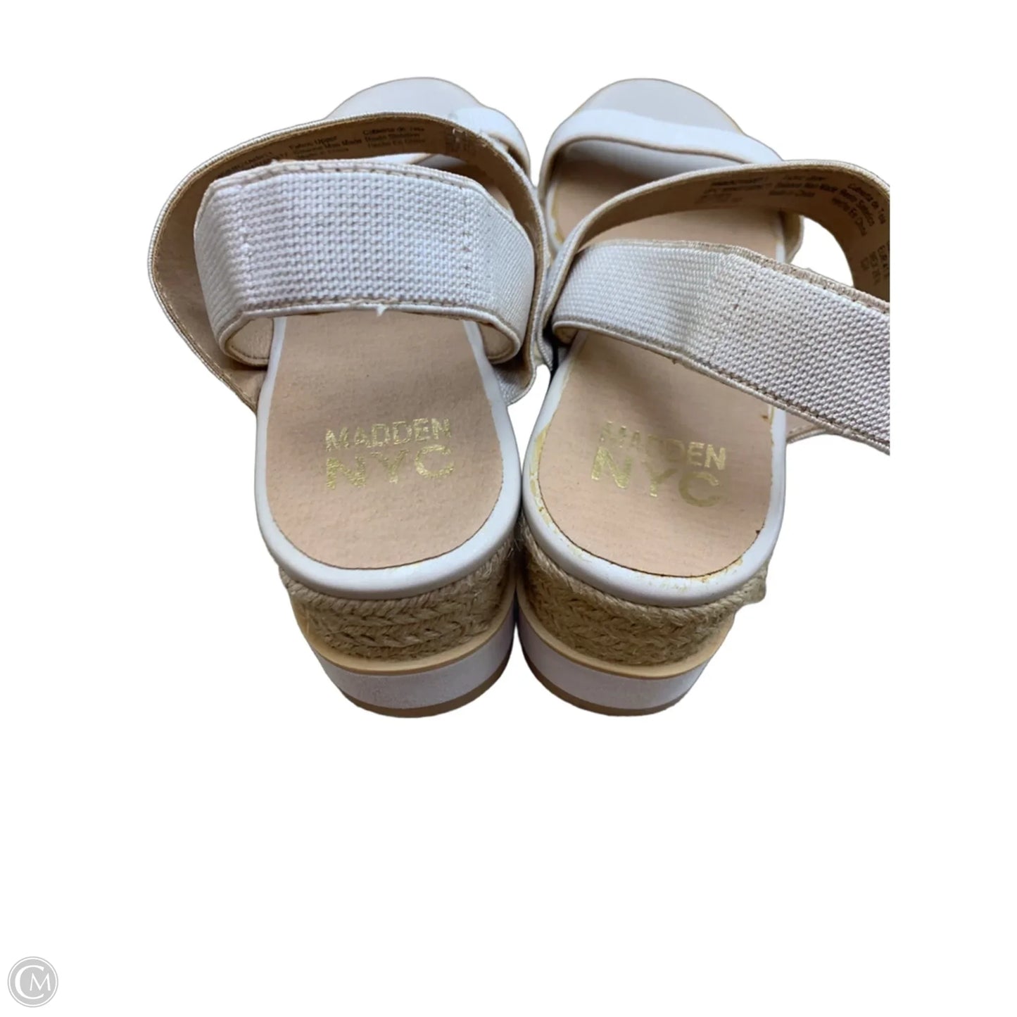 Sandals Heels Wedge By Madden Nyc In Cream, Size: 9.5