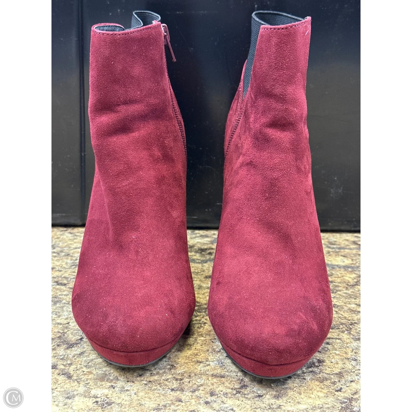 Boots Ankle Heels By Thalia Sodi In Maroon, Size: 8