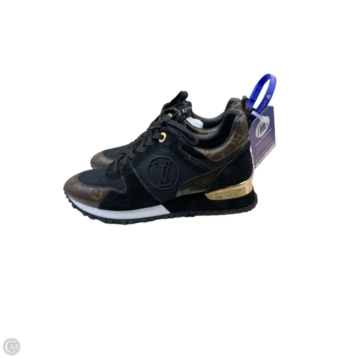 Shoes Luxury Designer By Louis Vuitton In Black & Brown, Size: 7.5