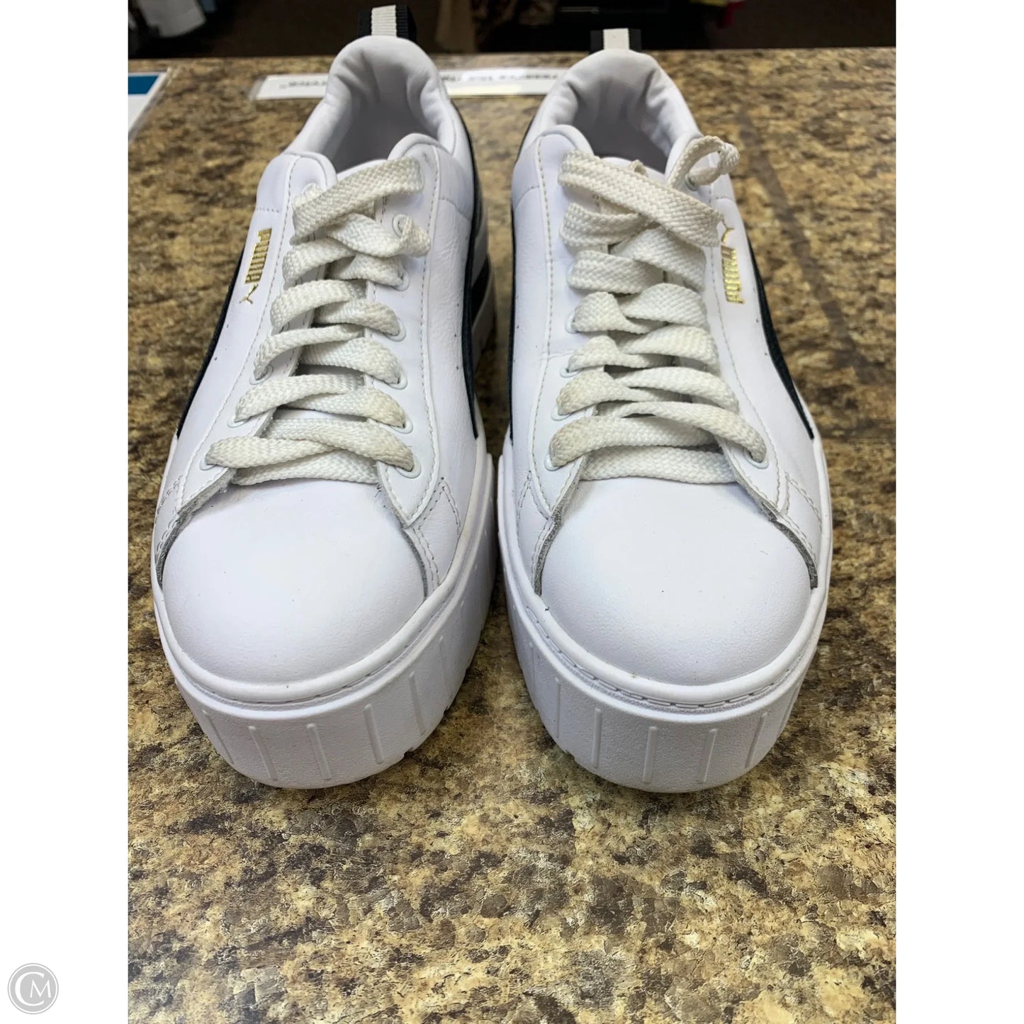 Shoes Sneakers Platform By Puma In Black & White, Size: 10