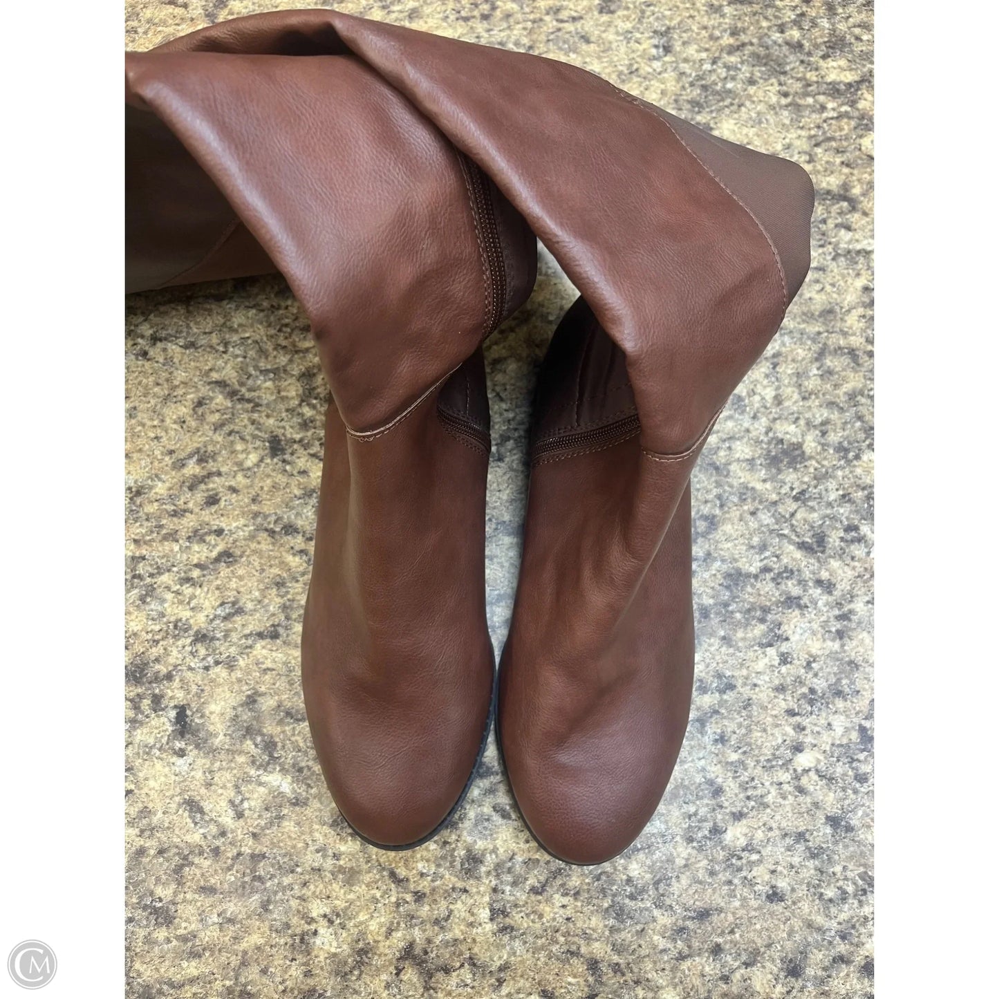 Boots Over-the-knee Flats By Lane Bryant In Brown, Size: 9