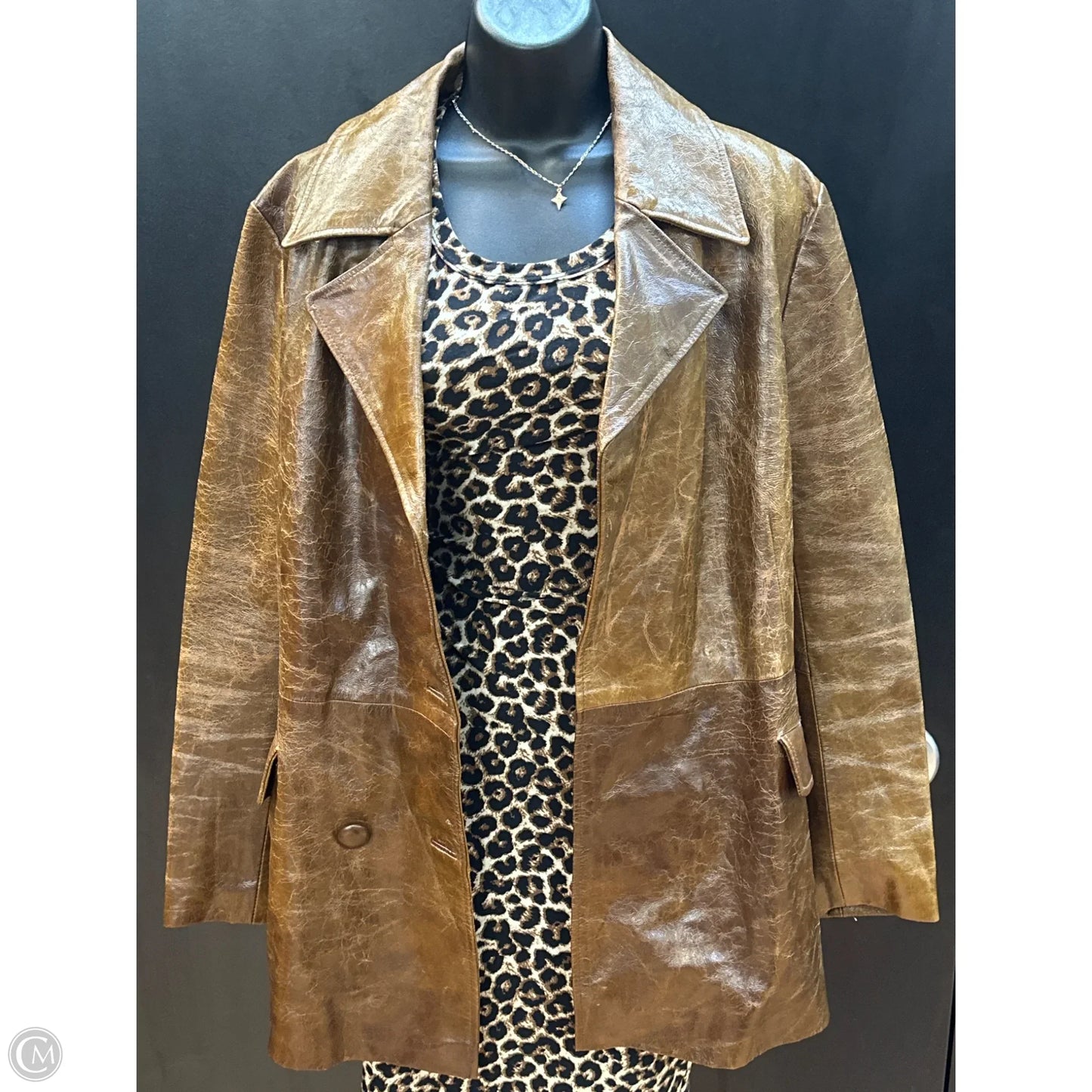 Coat Designer By Frye In Brown, Size: M