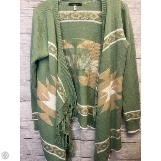 Cardigan By Forever 21 In Brown & Green, Size: S