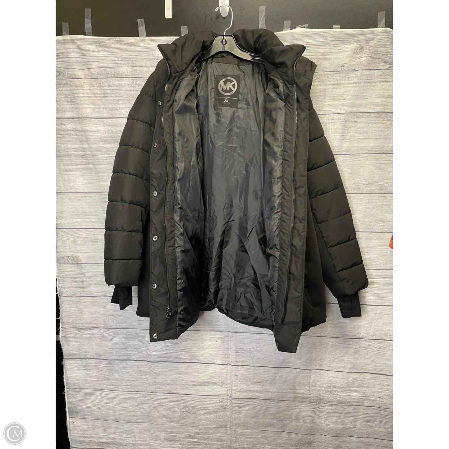 Coat Faux Fur & Sherpa By Michael By Michael Kors In Black, Size: 2x