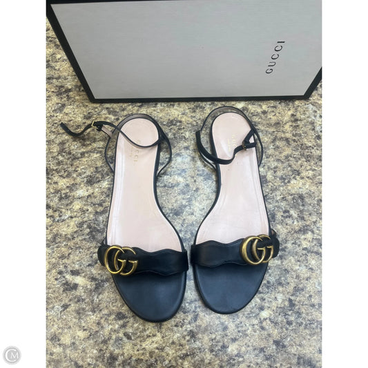 Shoes Luxury Designer By Gucci In Black, Size: 9