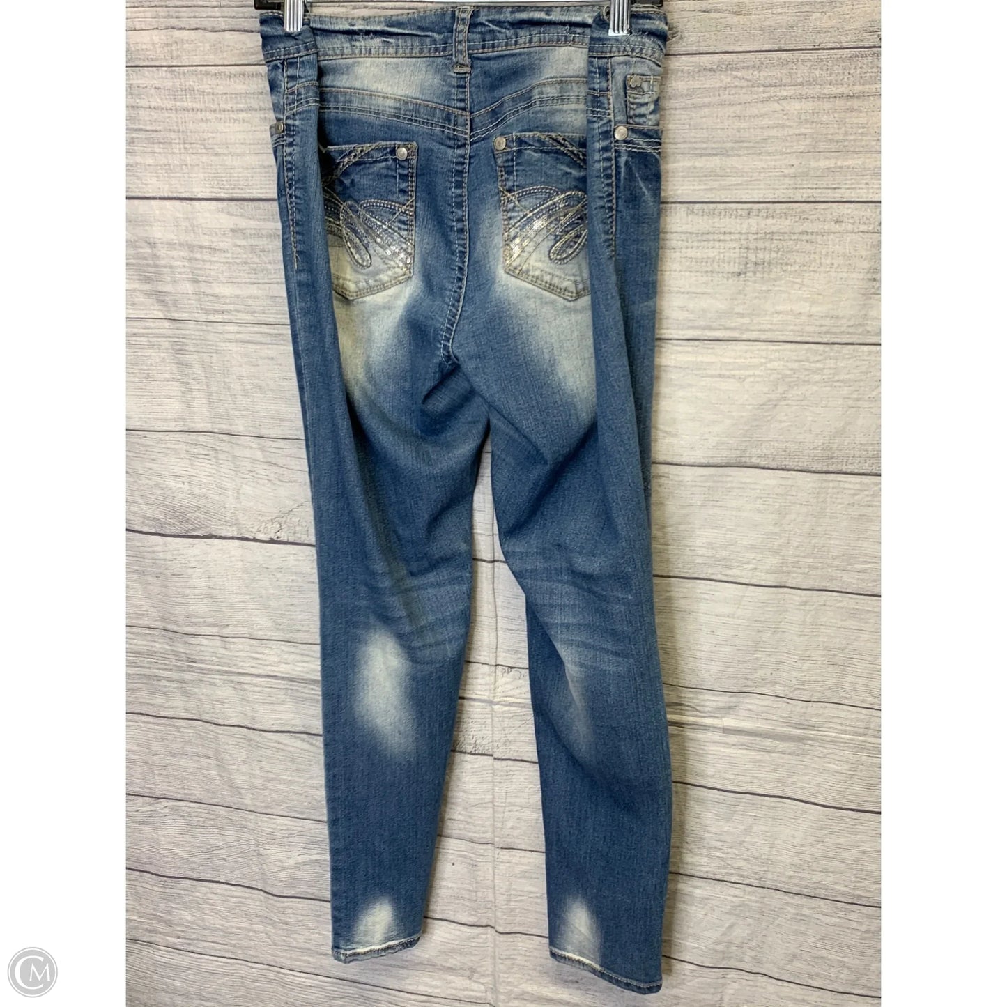 Jeans Skinny By Wallflower In Blue Denim, Size: 14