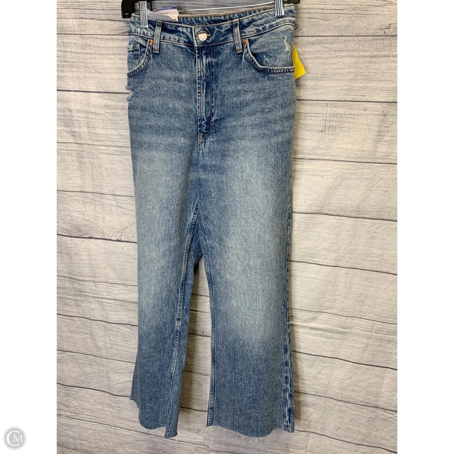 Jeans Flared By H&m In Blue Denim, Size: 14