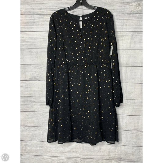 Dress Casual Midi By Allegra K In Black & Gold, Size: L
