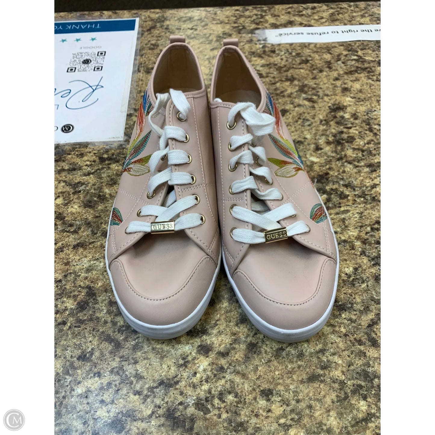 Shoes Athletic By Guess In Pink, Size: 12