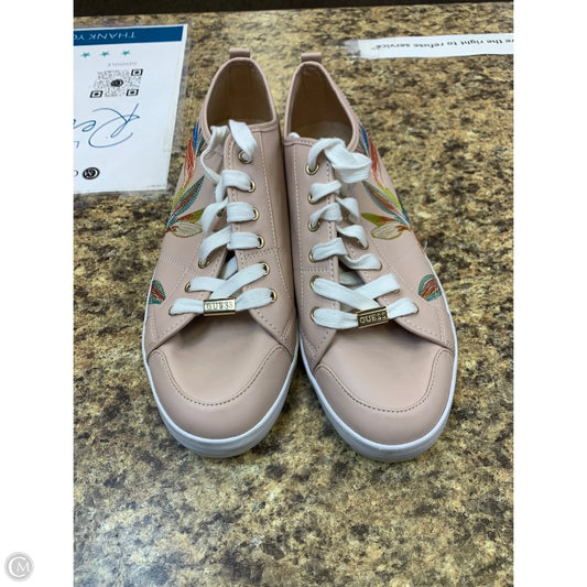 Shoes Athletic By Guess In Pink, Size: 12