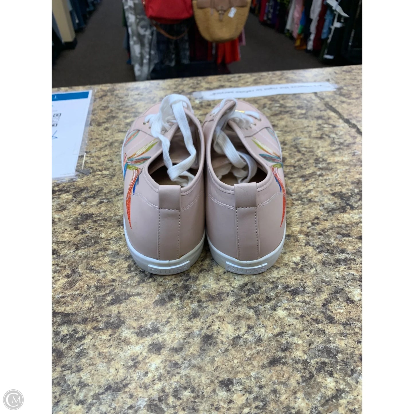 Shoes Athletic By Guess In Pink, Size: 12