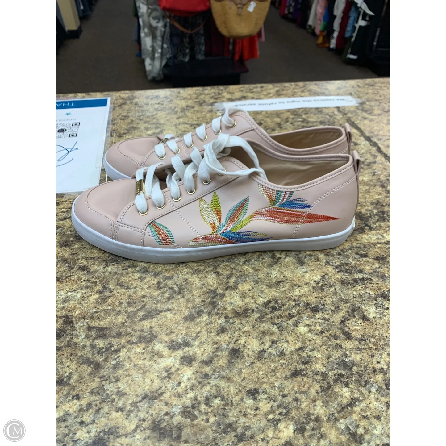 Shoes Athletic By Guess In Pink, Size: 12