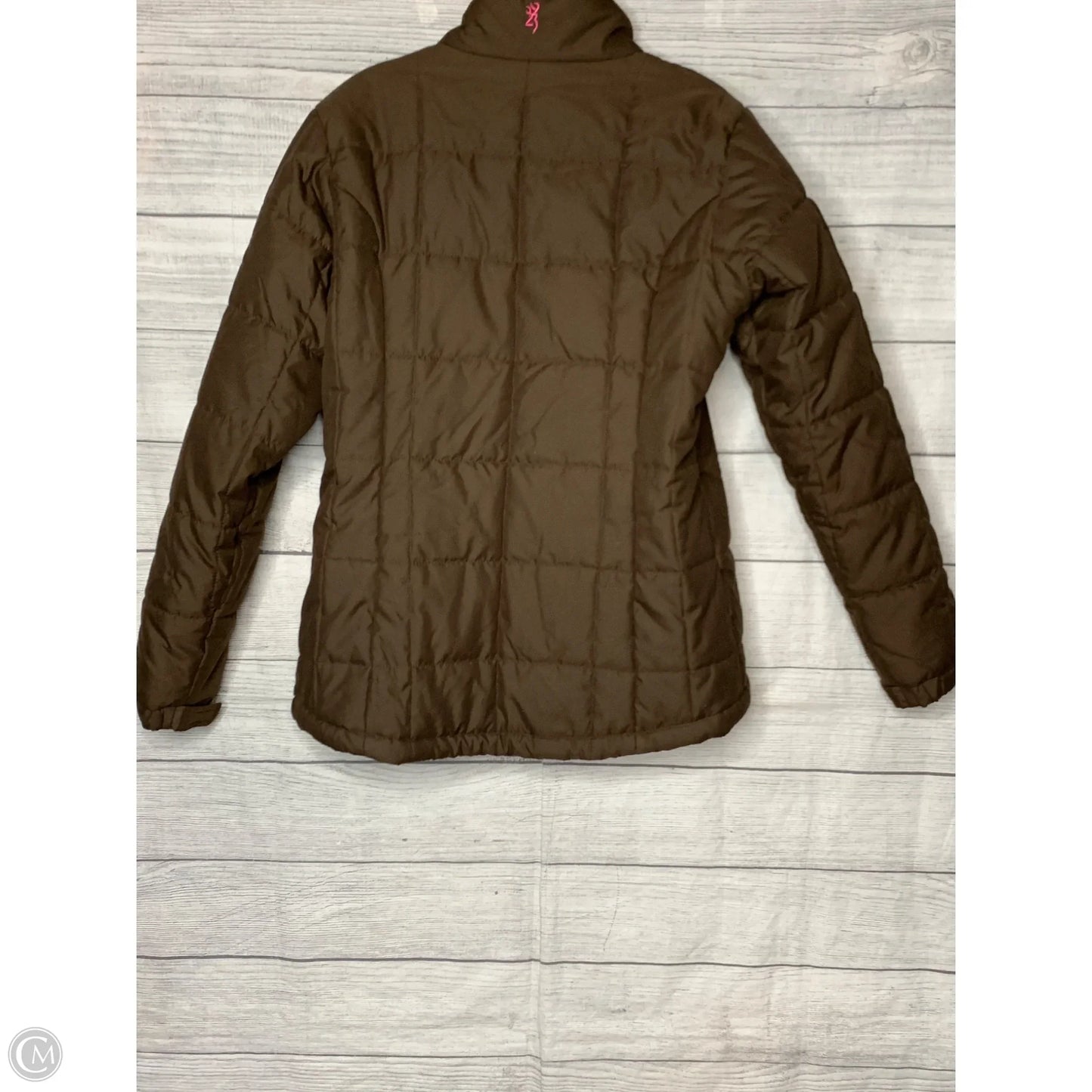 Coat Puffer & Quilted By Cmf In Brown & Pink, Size: S