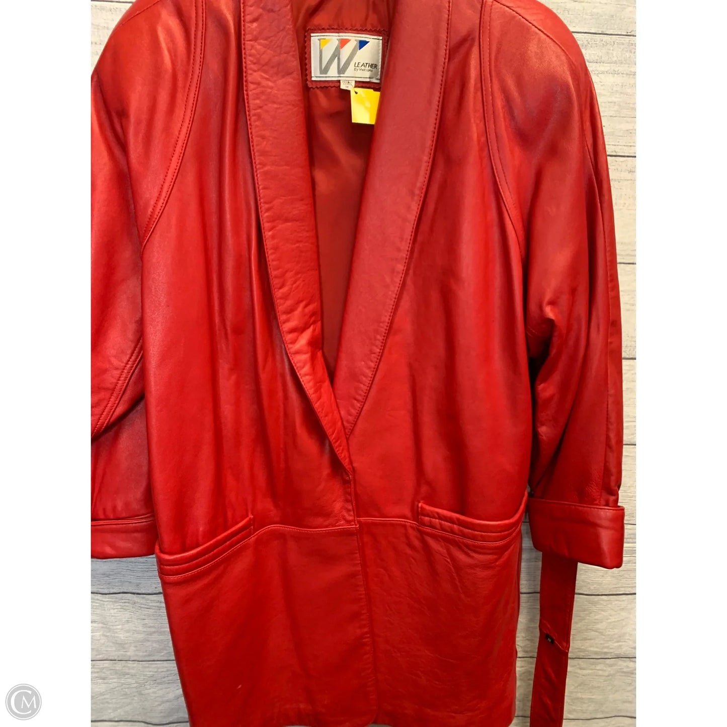 Coat Leather By Wilsons Leather In Red, Size: M