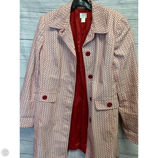 Coat Peacoat By Apt 9 In Red & White, Size: 14