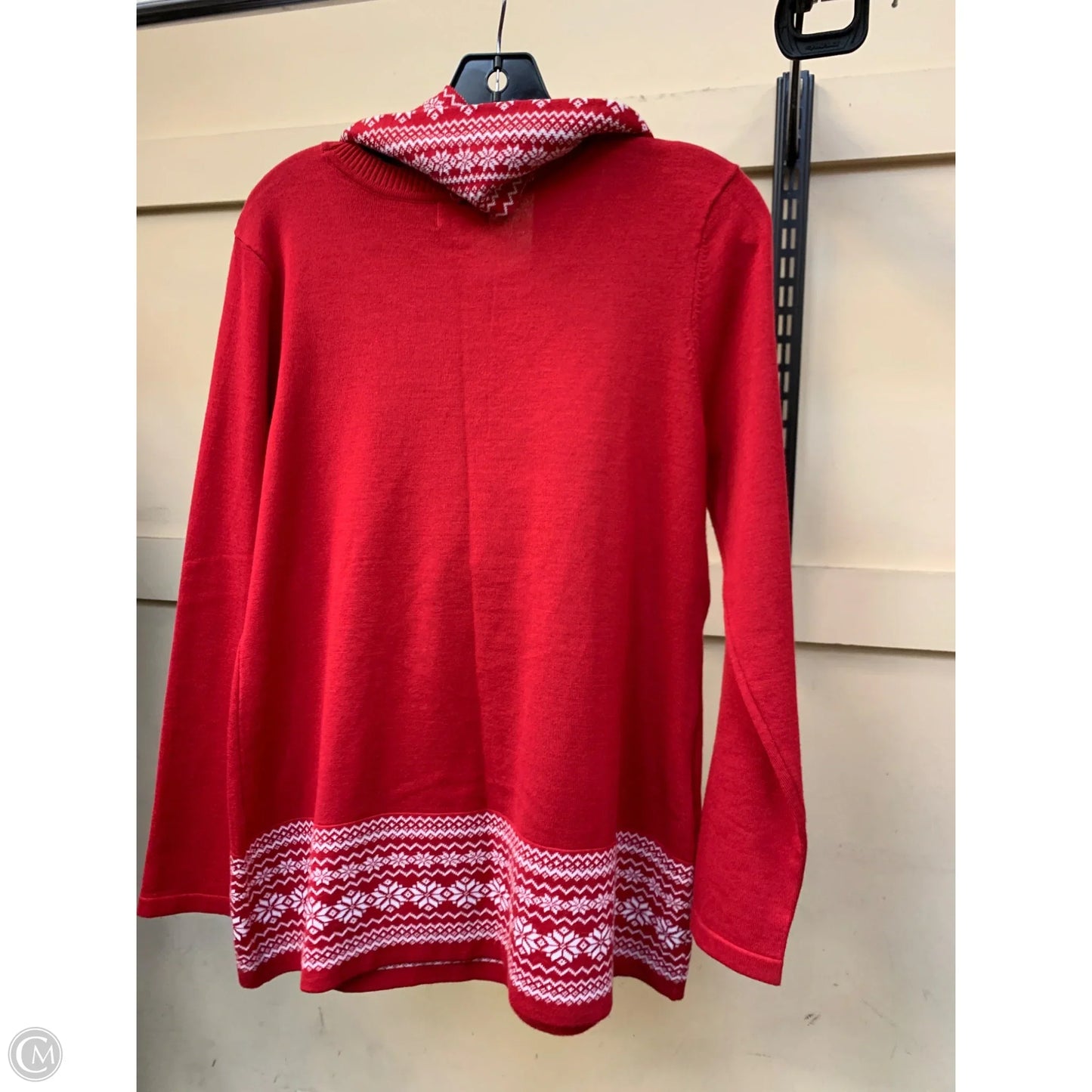 Sweater By Kim Rogers In Red & White, Size: Lp