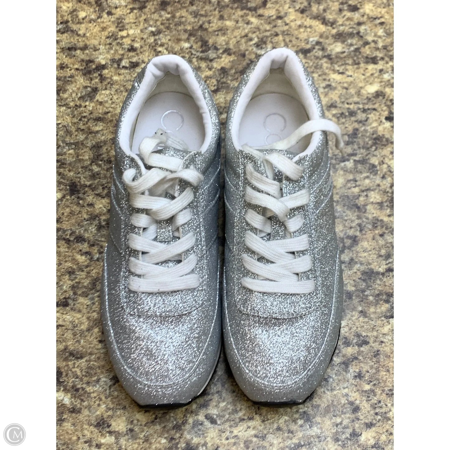 Shoes Athletic By Calvin Klein In Silver, Size: 9.5
