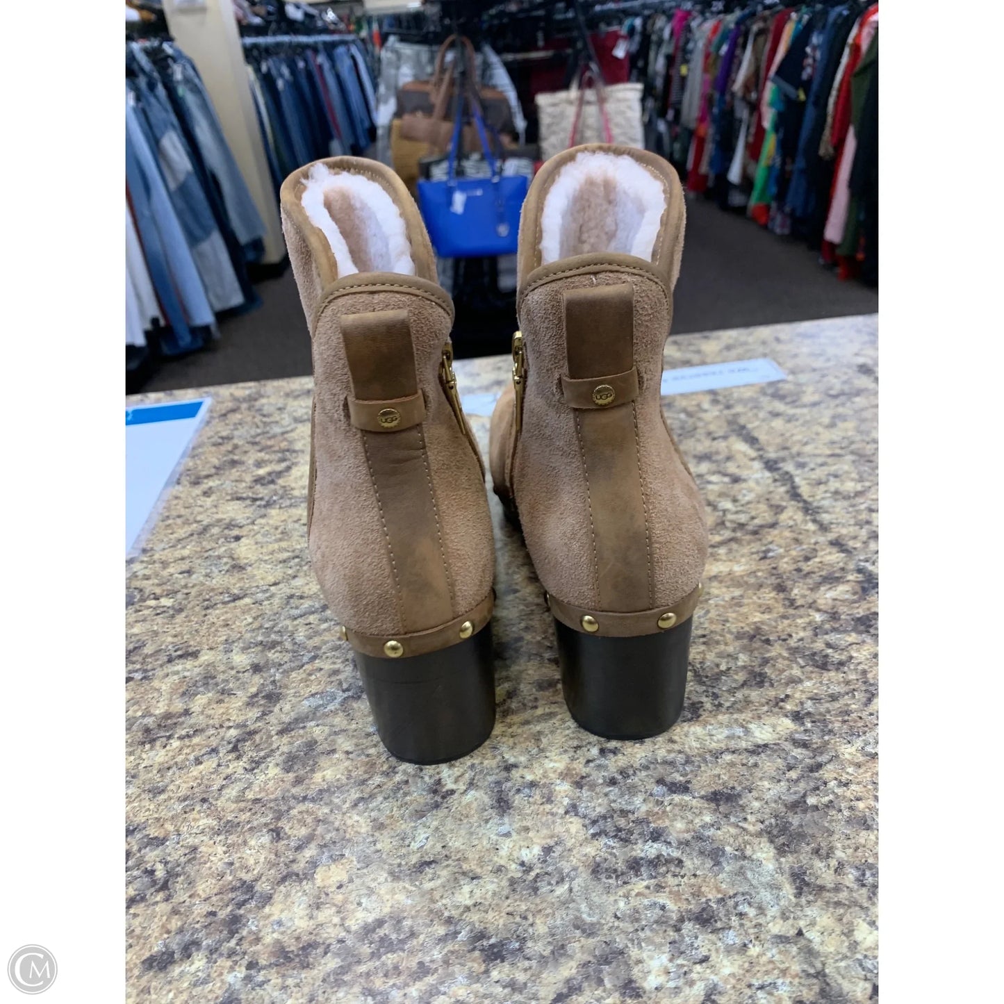 Boots Designer By Ugg In Tan, Size: 10