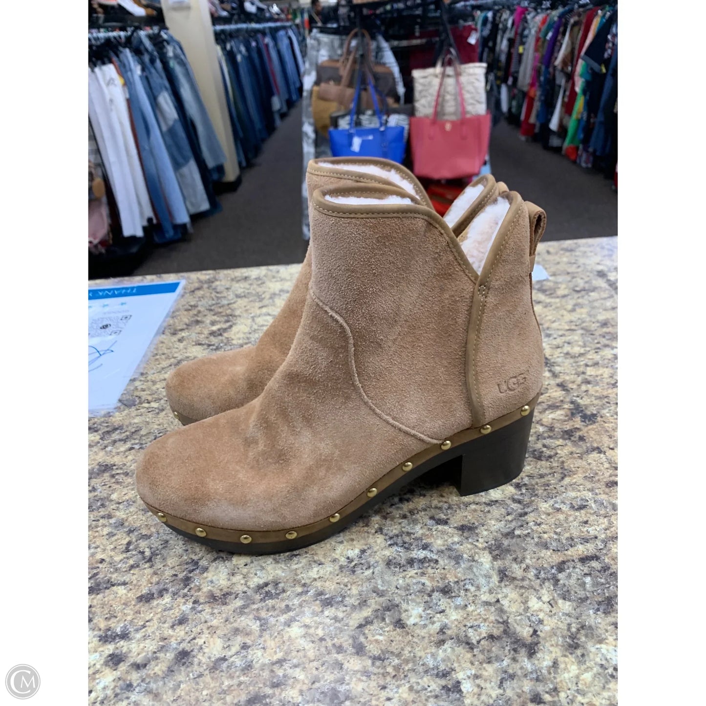 Boots Designer By Ugg In Tan, Size: 10