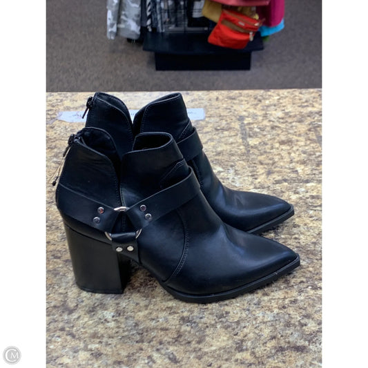 Boots Ankle Heels By Forever 21 In Black, Size: 8