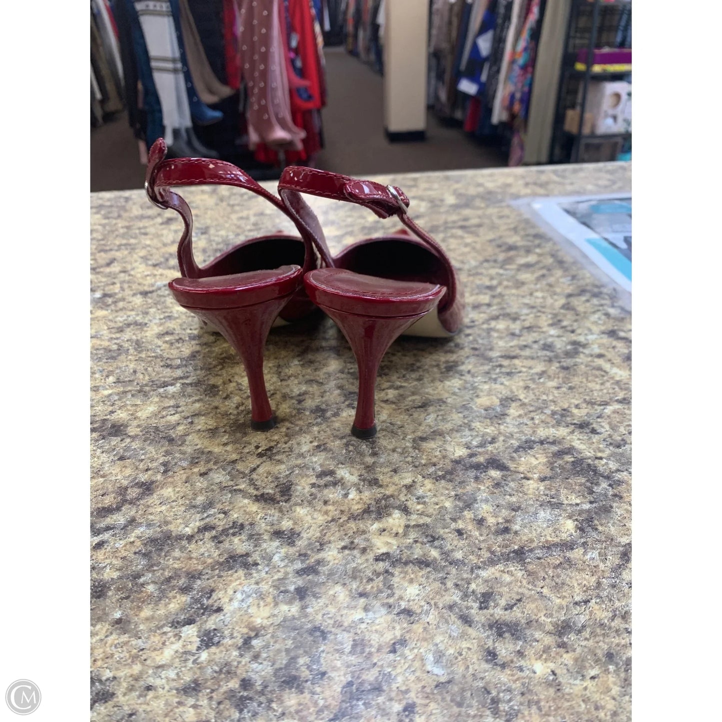Shoes Heels Block By Anne Klein In Maroon, Size: 7.5