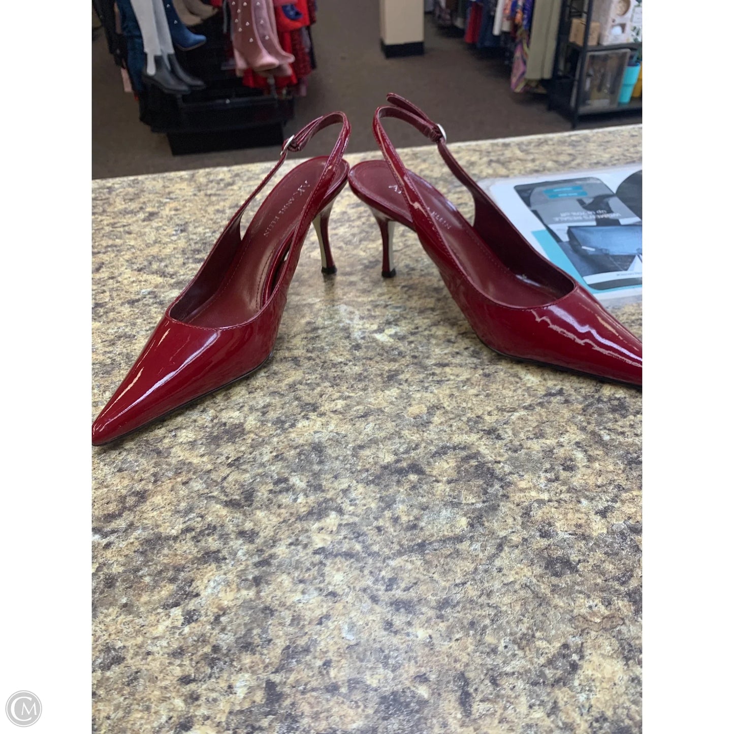 Shoes Heels Block By Anne Klein In Maroon, Size: 7.5