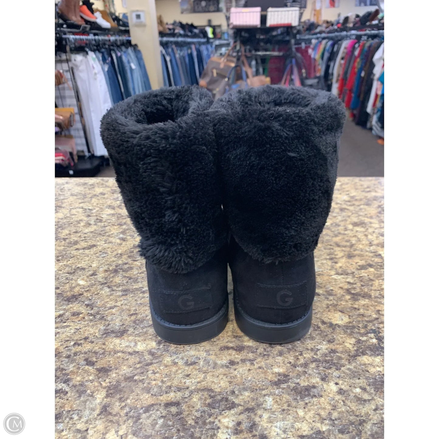 Boots Ankle Flats By Guess In Black, Size: 10