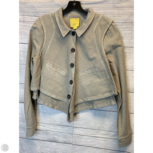 Jacket Shirt By Cmf In Green, Size: M