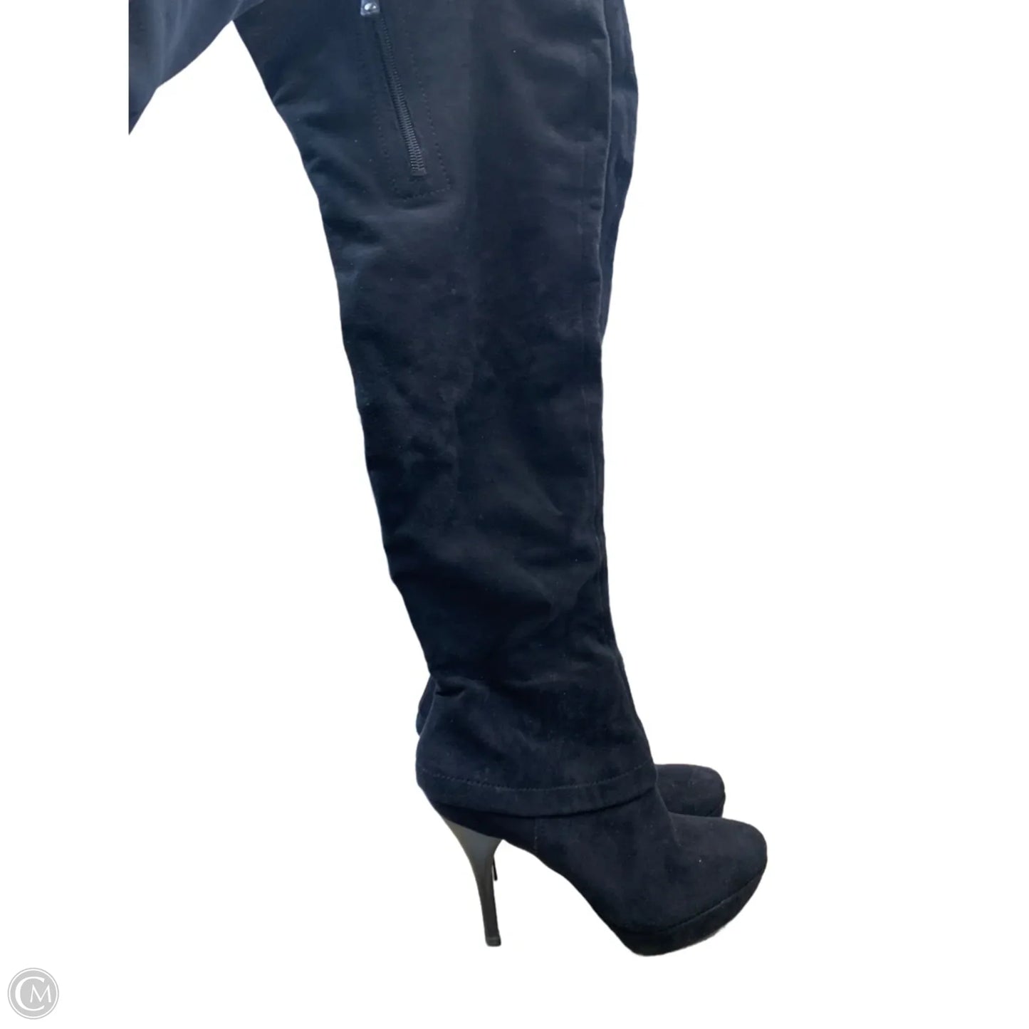 Boots Knee Heels By Guess In Black, Size: 11