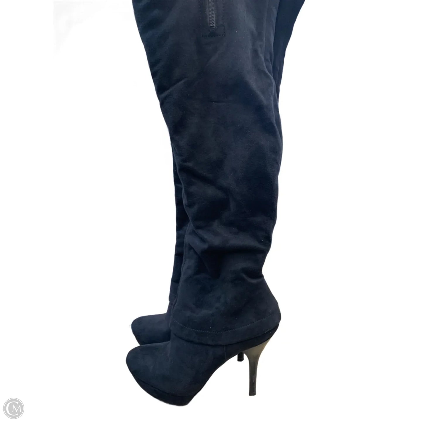 Boots Knee Heels By Guess In Black, Size: 11