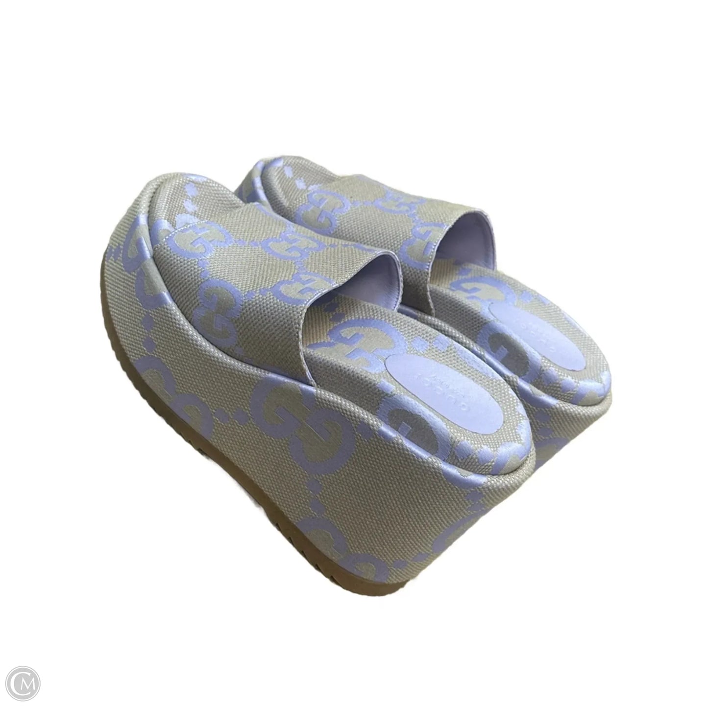 Shoes Luxury Designer By Gucci In Purple, Size: 37.5