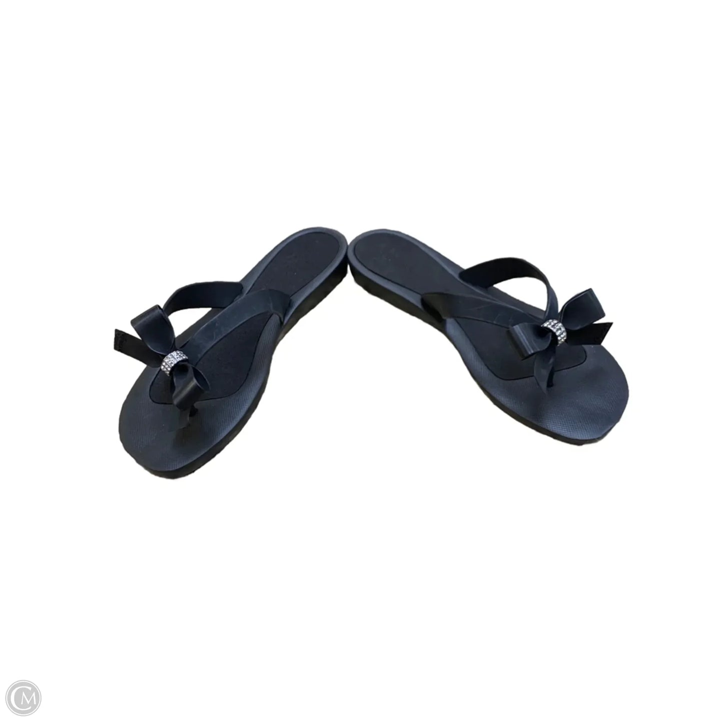 Sandals Flip Flops By Guess In Black, Size: 10